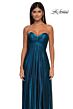 La Femme 33047 Strapless Sweetheart Neckline Metallic Dress