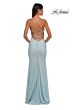 La Femme 33086 Lace-Up Back Ruched Corset Dress