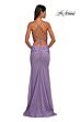 La Femme 33086 Lace-Up Back Ruched Corset Dress
