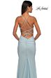 La Femme 33086 Lace-Up Back Ruched Corset Dress