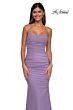 La Femme 33086 Lace-Up Back Ruched Corset Dress