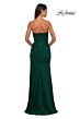 La Femme 33116 High Slit Strapless Ruched Dress