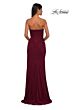 La Femme 33116 High Slit Strapless Ruched Dress
