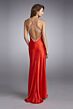La Femme 13186 Brush Train Cowl Neckline Dress