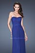 La Femme 19155 Indigo Sweetheart Neckline A-Line Dress