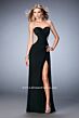 La Femme 22190 Cutout Back Sweetheart Neckline Strapless Dress