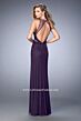 La Femme 22266 Cutout Back Halter Neckline Slim Dress