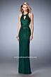 La Femme 22266 Cutout Back Halter Neckline Slim Dress