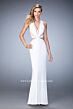 La Femme 22276 Jersey V-Neckline Slim Dress