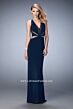 La Femme 22276 Jersey V-Neckline Slim Dress