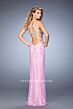 La Femme 22417 Sweetheart Neckline High Slit Lace Dress