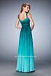 La Femme 22432 Ombre Jade Green A-Line Dress