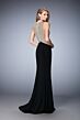 La Femme 22886 Beaded Bodice Jewel Neckline Fitted Dress