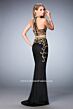 La Femme 22898 Halter Neckline Front Keyhole Two-Piece Dress