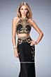 La Femme 22898 Halter Neckline Front Keyhole Two-Piece Dress