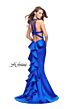 La Femme 25838 Ruffle Tail Mikado Mermaid Dress