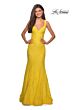 La Femme 27623 Hot Pink Sweetheart Neckline Lace Dress