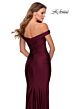La Femme 28450 Dark Berry Off The Shoulder Dress