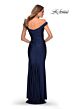 La Femme 28450 Dark Berry Off The Shoulder Dress