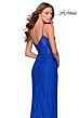 La Femme 28576 Royal Blue Spaghetti Strap Slim Dress