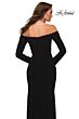 La Femme 29377 Black Long Sleeve Off The Shoulder Dress