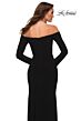 La Femme 29377 Black Long Sleeve Off The Shoulder Dress