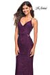 La Femme 30474 Dark Berry Lace Dress