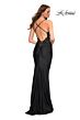 La Femme 30521 Black Lace Bodice Sweetheart Neckline Dress