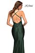 La Femme 30521 Black Lace Bodice Sweetheart Neckline Dress
