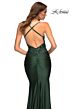 La Femme 30521 Black Lace Bodice Sweetheart Neckline Dress