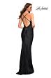 La Femme 30521 Black Lace Bodice Sweetheart Neckline Dress