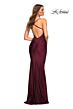 La Femme 30521 Black Lace Bodice Sweetheart Neckline Dress