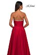 La Femme 33063 Royal Blue High Slit Strapless Dress