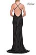 La Femme 33193 Emerald Green Long Tail Ruched Dress