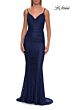 La Femme 33264 Black Spaghetti Strap Backless Dress