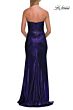 La Femme 33291 Mocha Metallic Strapless Dress