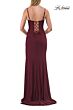La Femme 33298 Black Sweetheart Neckline Lace-Up Dress