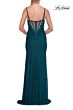 La Femme 33305 Black Spaghetti Strap Sweetheart Neck Dress