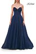La Femme 33307 Black Sweetheart Neck Strapless Dress