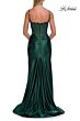 La Femme 33325 Royal Blue Sweep Train Spaghetti Strap Dress