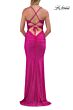 La Femme 33338 Royal Blue Lace-Up Hotfix Dress