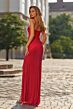 La Femme 33343 Red Spaghetti Strap Hotfix Dress