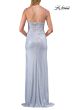 La Femme 33358 Aqua Spaghetti Strap Hotfix Dress