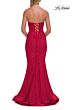 La Femme 33360 Royal Blue Sweetheart Neckline Hotfix Dress