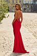 La Femme 33361 Dark Teal High Slit Sweetheart Neckline Dress