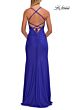 La Femme 33361 Dark Teal High Slit Sweetheart Neckline Dress