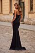 La Femme 33366 Black Sweetheart Neckline Strapless Dress