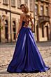 La Femme 33373 Ice Blue A-line with Pocket Dress