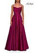 La Femme 33373 Ice Blue A-line with Pocket Dress