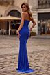 La Femme 33379 Royal Blue Sweetheart Neckline Strapless Dress